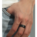 CLEARANCE SALE!! Stylish Black Stainless Steel Ring - Size 8 [Q]