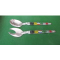 Beaded Salad Servers - South African Flag