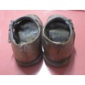 Vintage Bronzed Child`s Shoes