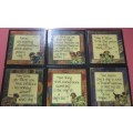 Set of 6 Amulet Handcrafted Dog Coasters in Box