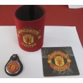 Manchester United Supporters Bundle - Can Sleeve, Coaster, Keyring