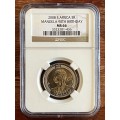 2008 Nelson Mandela 90th Birthday Graded Coin - MS 66