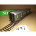 Marklin 4044 - Express Luggage Car with red tail lights and interior lights - All Metal "HO"