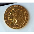 1908 $21/2 Gold Coin