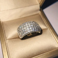 Luxury Full 5A Zircon Rings For Women 925 Sterling Silver Jewelry Promise Wedding