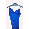 Royal Blue elegant sequins bodycon dress