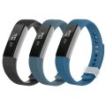 3 Pcs Laser texture-Black Navy Slate Fitbit Alta Band,Fitbit Alta HR Replacement Band LARGE
