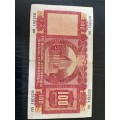 Hong Kong $100 issued 1966 great colour  fantastic condition with fold on left top and tear