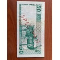 Namibia, 50 Namibia Dollars, 1993, UNC, p2s, SPECIMEN *** priced to sell