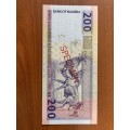 Namibia $200 great unc *  First issue  * SPECIMEN replacement note