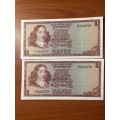 TW de Jongh R1 replacement - two in consecutive order and  uncirculated * priced to sell