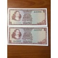 De Jongh second  issue R1 * 2 consecutive notes and uncirculated
