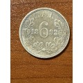Zar 1892 6 pence