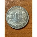 1897 6 pence au details :  very attractive coin