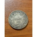 1892 ZAR 1 shilling _ highly collectible - very good grade