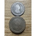1797 both penny and 2 penny - extremely scarce *** DOUBLE CARTHWRIGHT PENNY
