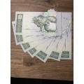 Stals R10 1990 first issue consecutive 7 notes one price