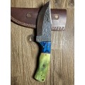 New hunting knife with leather sheath
