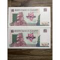 Zimbabwe   *  $10  *  issued 1997  *  consecutive issue