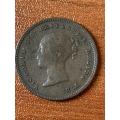 1843 *** Half farthing *** Young Queen *** very good condition