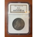1896  ***  2 1/2 shilling  ***  MS63  ***  Has everychance  to regrade as a MS64