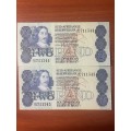GHC de Kock *** R2 *** 1981 second issue *** 2 consecutive notes