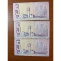 GHC de Kock *** R5 ***1984 3rd issue *** 2 consecutive notes