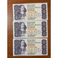 GHC de Kock *** R5 ***1984 3rd issue *** 3 consecutive notes but slight paperclip