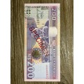 Namibia  *** $200 Specimen note *** great condition please review pictures