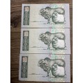 Stals *** R10 *** 1990 first issue *** 3 amazing consecutive notes