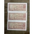 De Jongh *** R1 *** 1975 third issue *** 2 great consecutive notes