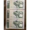 GHC de Kock *** R10 *** 1982 second issue *** 3 amazing consecutive notes