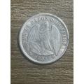 1881 *** Chile 1 peso *** Imitation Crown not silver
