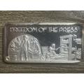 Silver 1 oz *** Freedom of the press *** 1976 Hamilton Mint do your research