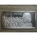 Silver 1 oz *** Labours union *** 1976 Hamilton Mint do your research