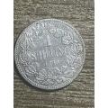 1893 *** 1 Shilling *** very decent condition for this scarce coin