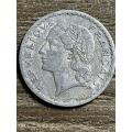 1949 *** French 5 Franc *** Aluminium large coin