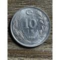 1985 *** Turkey 10 lira *** Aluminium coin
