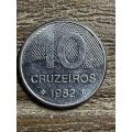 1982 *** Brazil 10 Cruzeiro *** collect world coins