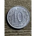 1966 *** Czech 10 Hellers *** Aluminium coin