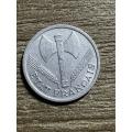 1942 *** French 1 Franc *** Aluminium coin