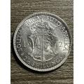 1942 *** 2 1/2 Shilling  *** AU+ excellent coin