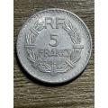 1947 *** French 5 Franc *** Aluminium coin