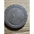 1797 *** British 2 pence / double  carthwright penny *** exceptional find
