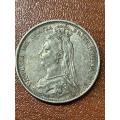 1889 *** British 6 pence *** great details