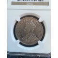 1925 2.5 Shilling!! Rarest!! Excellent Collectors Item!!