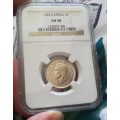1943 Shilling!! RARE!!Excellent condition!! NGC!!Weekend Special from R20!!