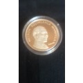 Mandela gold plated laser engraved coin