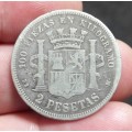 Spain 2 Peseta 1870