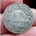 Swiss 2 Francs 1886